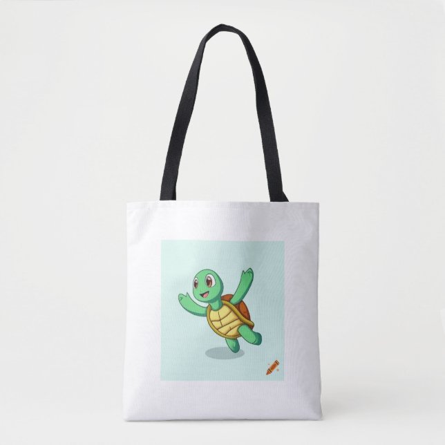 Diseño de baile de tortuga - Bolsa divertida y cap (Anverso)