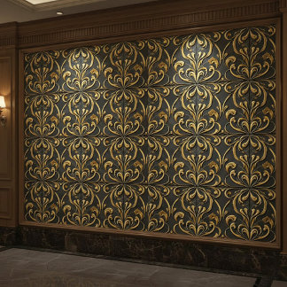 Diseño de Baldosas de Lujo con Flujo Dorado Elegan