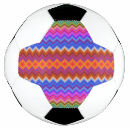Diseño de balón de fútbol con un patrón de zigzag 