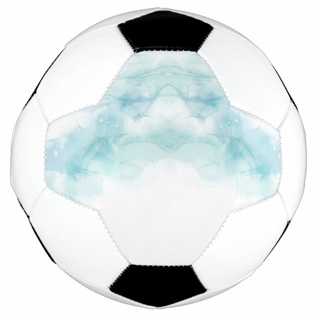 Diseño de balón de fútbol con una mezcla de blanco (Anverso)