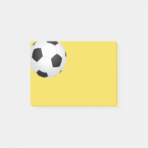 diseño de balón de fútbol nota amarillo
