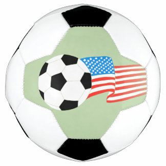 Diseño de Balón de Fútbol Verde Salvia con Bandera
