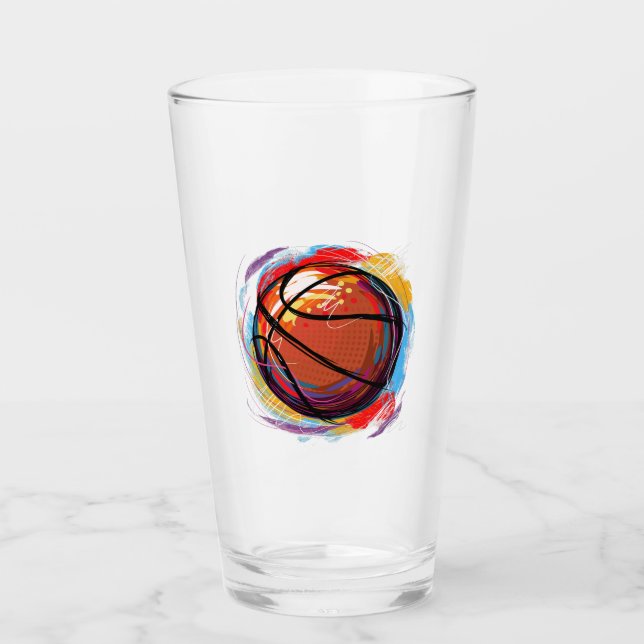 Diseño de baloncesto pintado digitalmente (Anverso)