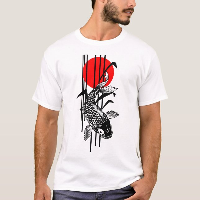 Diseño de bambú - Nishikigoi - Koi Fish 1 camiseta (Anverso)