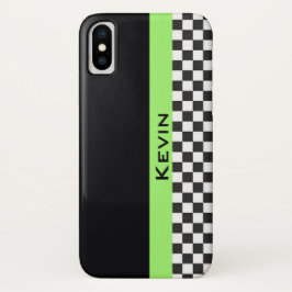 Diseño de banda de Carreras verde Funda para iPhon