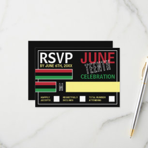 Diseño de bandera panafricana, tarjeta RSVP de jun