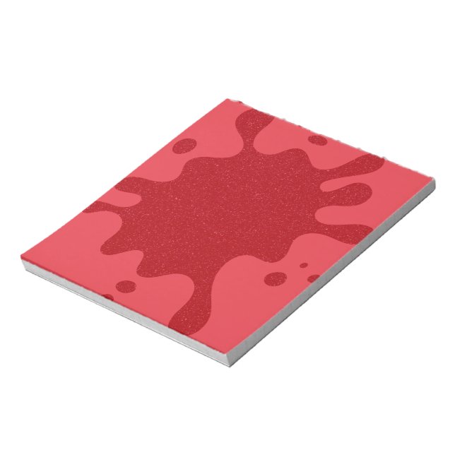 Diseño de bloc de notas rojo tomate personalizado (Lado Izquierdo)