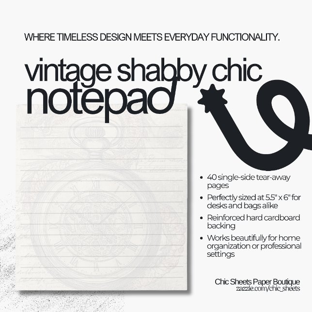 Diseño de bloc de notas Vintage Shabby Chic (Subido por el creador)