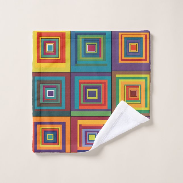 Diseño de Bloque Retro Colorido (Toallita)