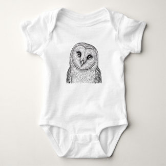 Diseño de Body para Bebé Búho de Granero Tímido