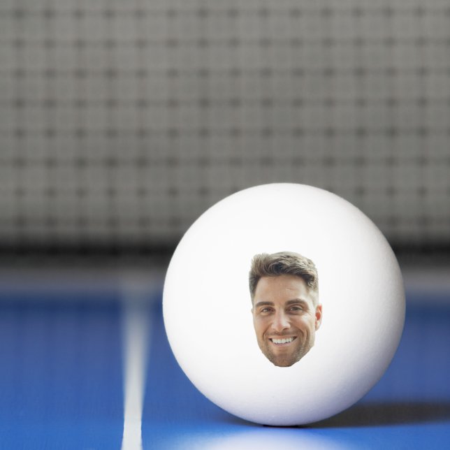 Diseño de Bola de Ping Pong Blanca con Cara Divert (Neto)