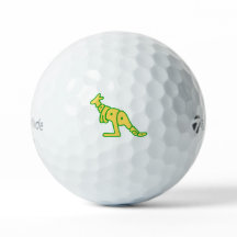 Diseño de bolas de golf australianas canguro