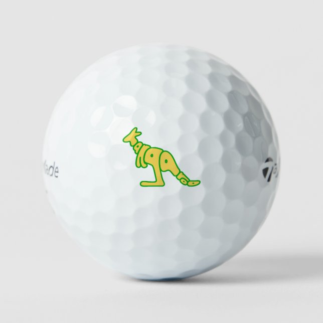 Diseño de bolas de golf australianas canguro (Anverso)