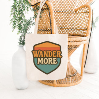 Diseño de bolsa de mano con insignia de viaje retr