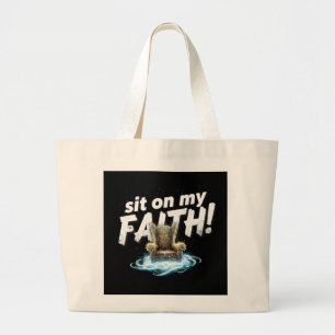Diseño de bolsa de mano cristiana "Sit on My FAITH
