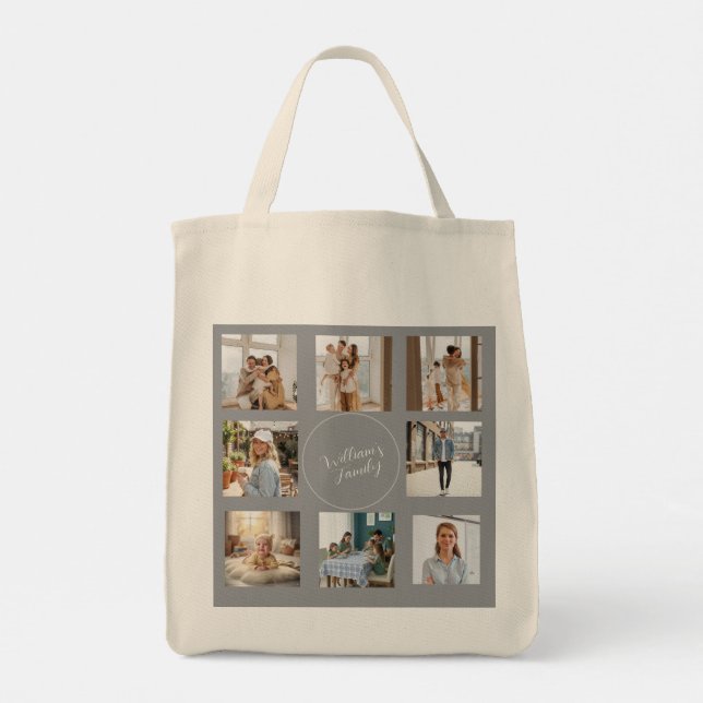 Diseño de bolsa de mano personalizada con foto de  (Reverso)