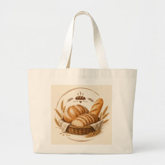 Diseño de bolsa de panadería de pan fresco rústico