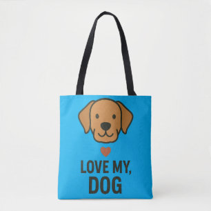 Diseño de bolsa de tote con huella de pata minimal
