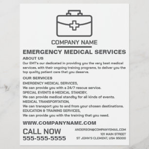 Diseño de bolsa médica, EMT, publicidad paramédica
