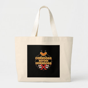 Diseño de bolsa tote Funny Corn Dogs Before Horndo