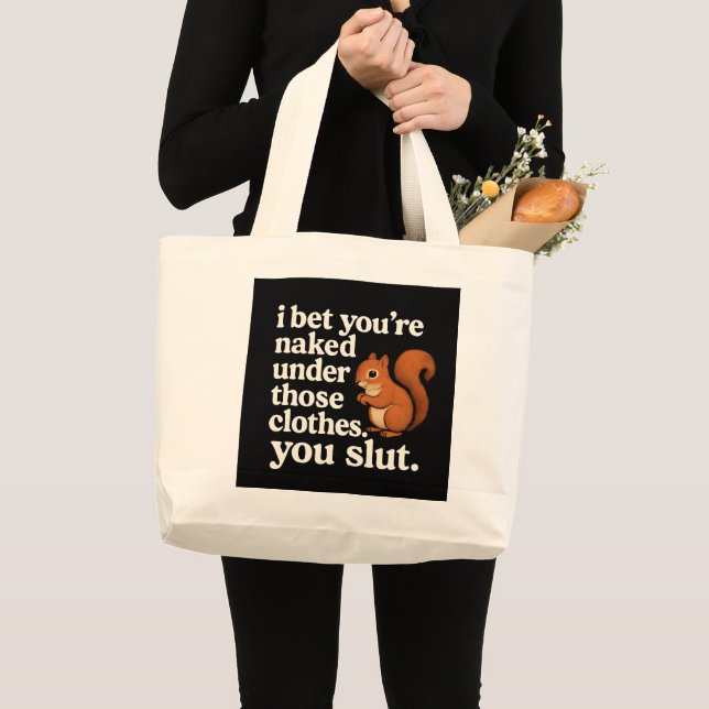 Diseño de bolso tote Sassy Squirrel & Slang (Anverso (producto))