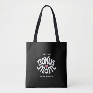 Diseño de Bono Mamá Blanca y Rosa en Bolsa de Tote