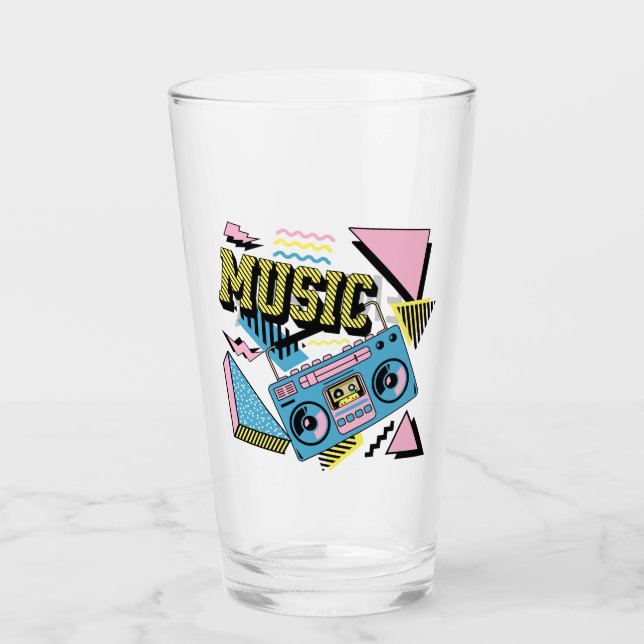 Diseño de boombox de música de estilo retro (Anverso)