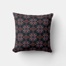 Diseño de bordado palestino 4 almohada negra