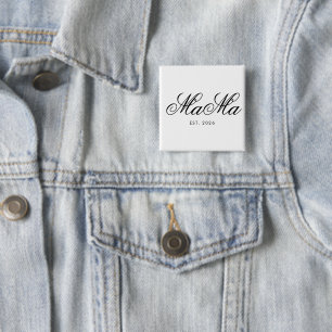 Diseño de botón clásico elegante Mama Est personal