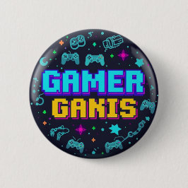 Diseño de botón de juegos retro pixel art"
