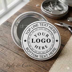 Diseño de Botón Personalizado con Texto y Logotipo