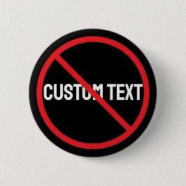 Diseño de botón redondo negro con texto personaliz
