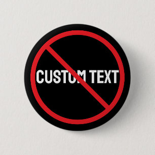 Diseño de botón redondo negro con texto personaliz
