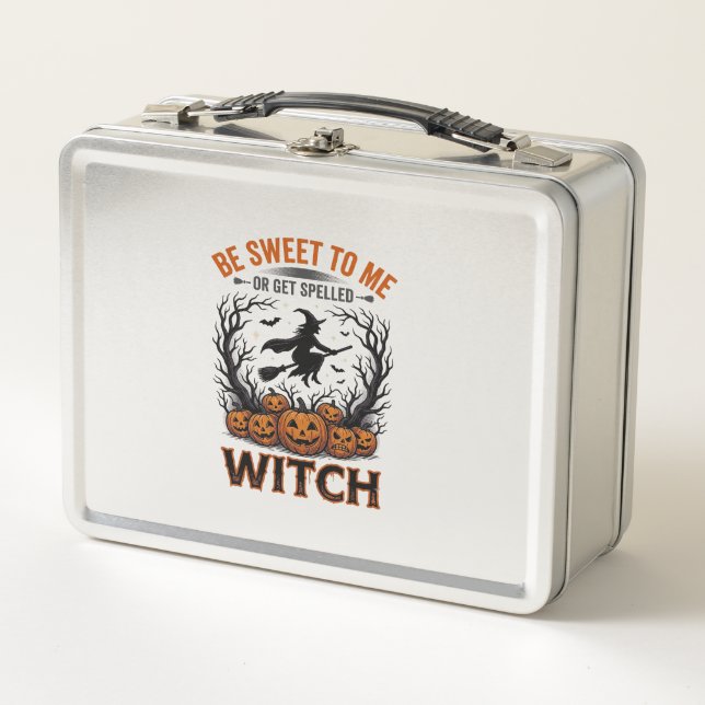 Diseño de Bruja de Halloween Sé Dulce o Quédate Ma (Anverso)