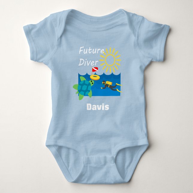 Diseño de Buceador Futuro - Bebé Jersey Bodysuit (Anverso)