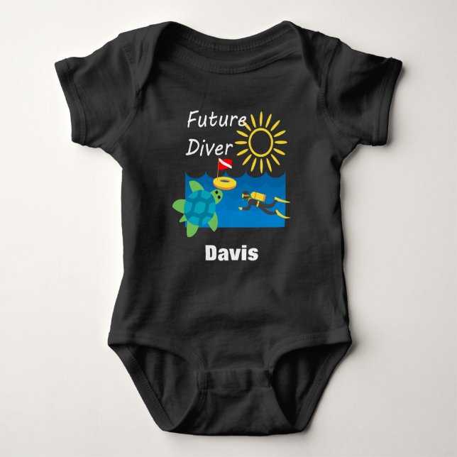 Diseño de Buceador Futuro - Bebé Jersey Bodysuit (Anverso)