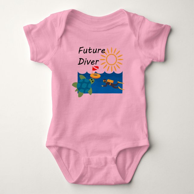 Diseño de Buceador Futuro - Bebé Jersey Bodysuit (Anverso)