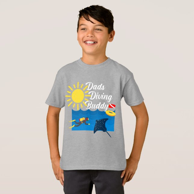 Diseño de Buda de Buceo - Camiseta básica para niñ (Anverso completo)