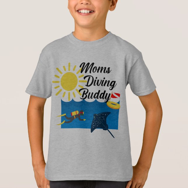Diseño de Buda de Buceo para Madres - Camiseta Bás (Anverso)