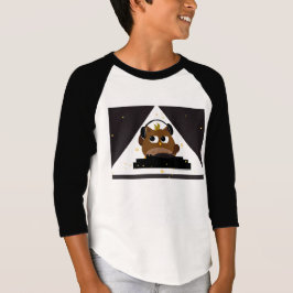 Diseño de búho DJ de música - Camiseta de manga 3/