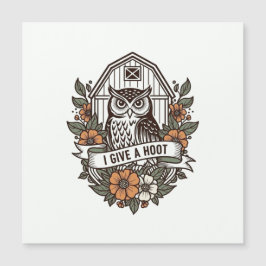 Diseño de búho retro barn 'I do hoot'