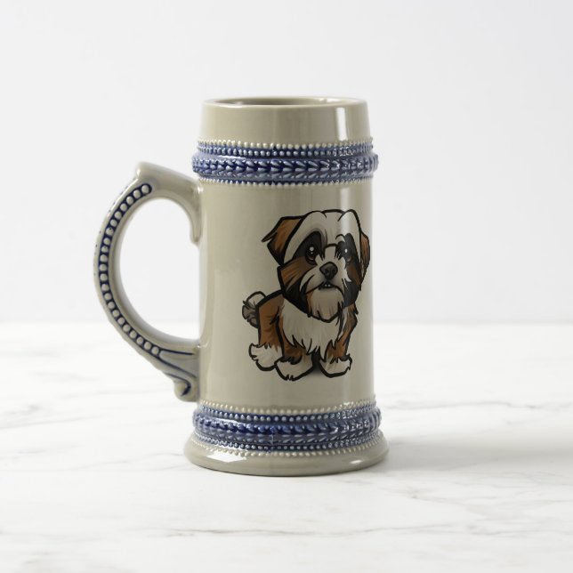 Diseño de bulldog francés en tazas de café/cerveza (Izquierda)