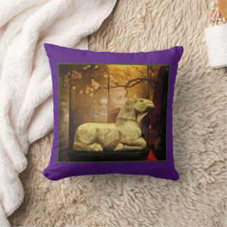 Diseño de caballo chino de mármol de almohada