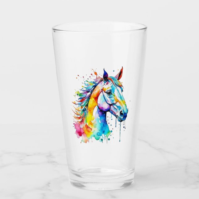 Diseño de cabeza de caballo colorida (Anverso)