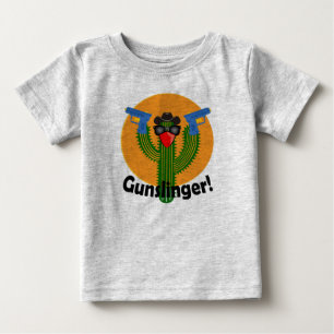Diseño de Cactus Gunslinger - Baby Fine Jersey T-S