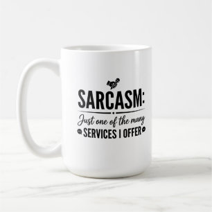 Diseño de café con sarcasmo en taza clásica