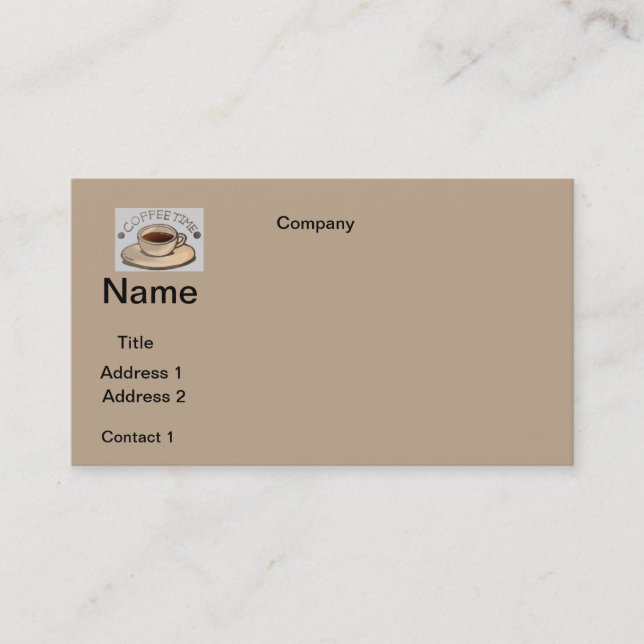 DISEÑO DE CAFÉ DE tarjetas EMPRESARIAS (Anverso)