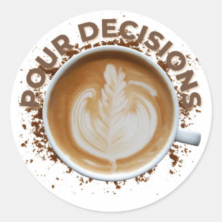 Diseño de café para regalos para pegatinas "Pour D