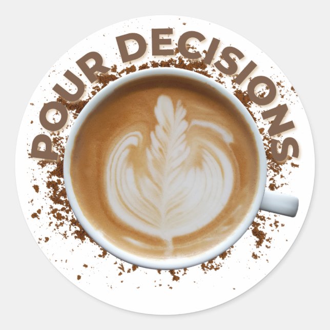 Diseño de café para regalos para pegatinas "Pour D (Anverso)