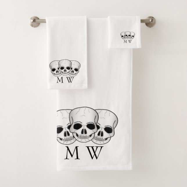 Diseño de calavera de arte de fantasía monogramado (In situ)